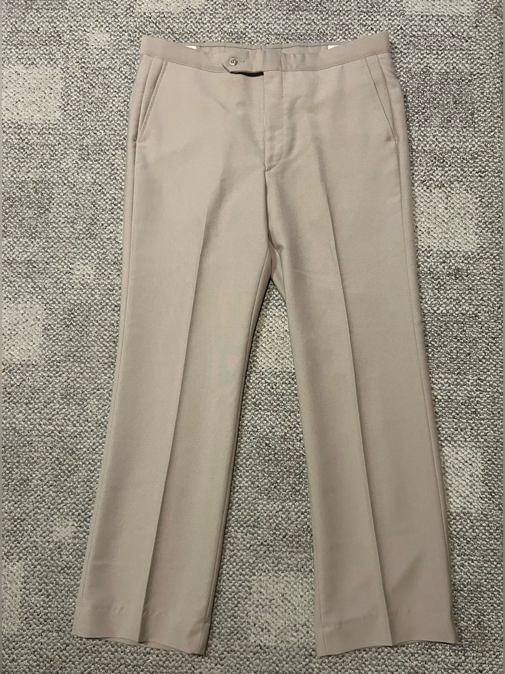 Vintage Sansabelt Trouser Slacks Dress Pants Men's 36x31 Beige Tan Business